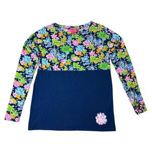 Disney X Lilly Pulitzer Women’s XXS Mickey & Minnie Finn Long Sleeve T-Shirt Top